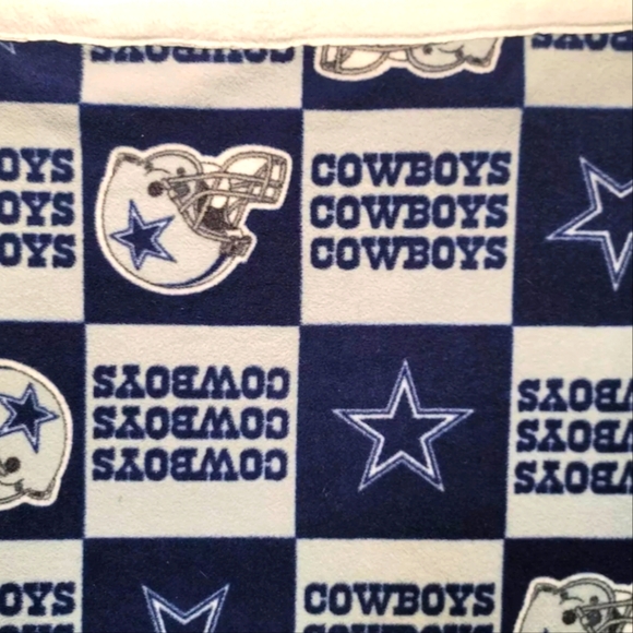 Dallas Cowboys NFL Baby Toddler Throw Fleece Blanket Handmade 39x29 Football - Picture 2 of 4